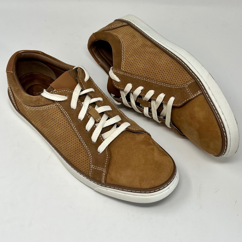 G.H.Bass & Co. George men's tan leather/suede lace up sneakers size 11